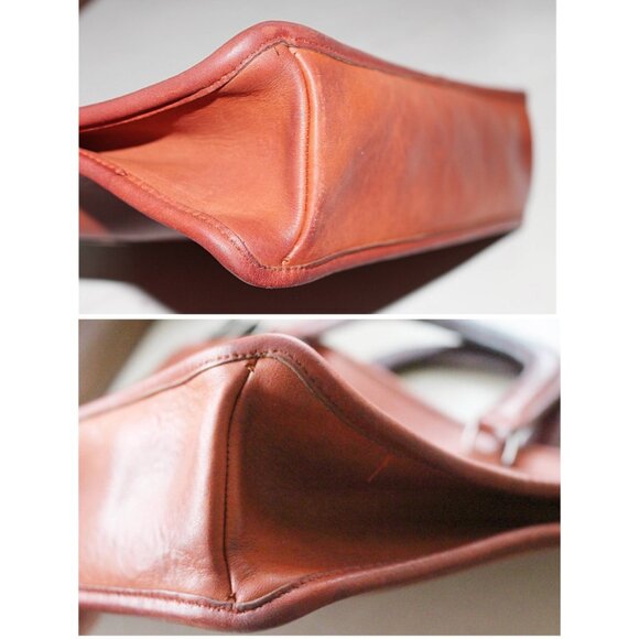 Coach Vintage - 1970s RUST Slim Satchel - NYC Factory, Talon Zipper - Picture 12 of 13